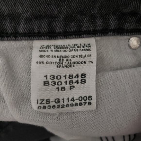 Riders by Lee Stone Washed Black Denim Relaxed Cropped Jeans Women's Size 18P - Picture 11 of 12